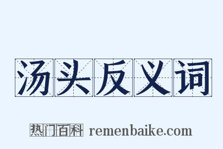 汤头反义词是什么意思的图片